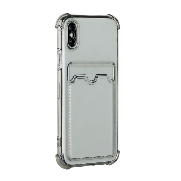 For iPhone X / XS TPU Dropproof Protective Back Case with Card Slot