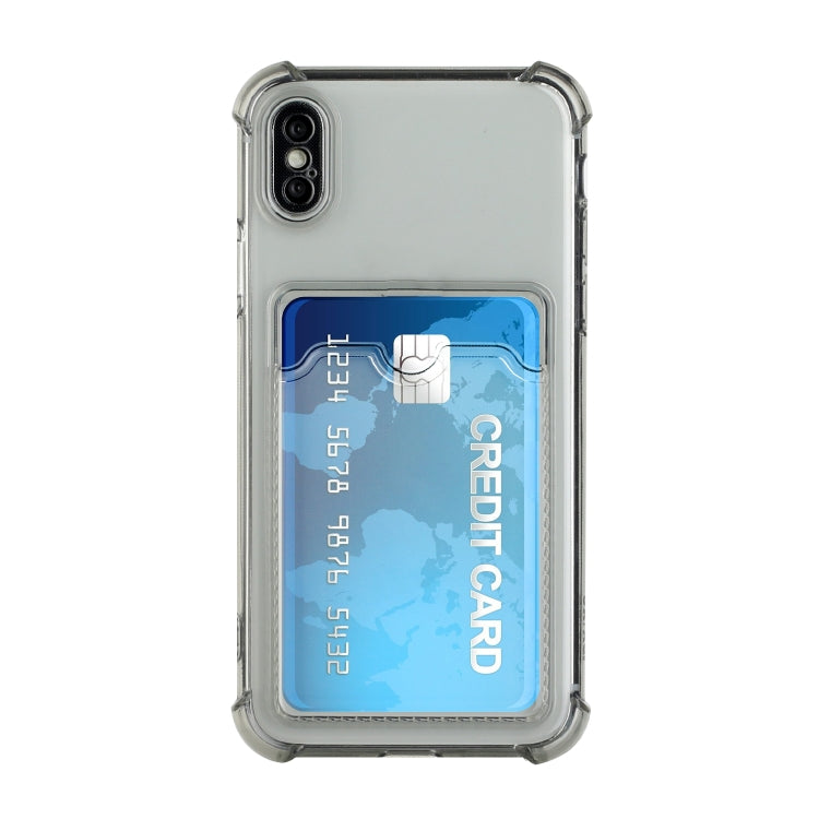 For iPhone X / XS TPU Dropproof Protective Back Case with Card Slot