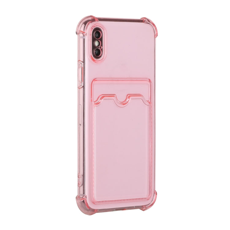 For iPhone X / XS TPU Dropproof Protective Back Case with Card Slot