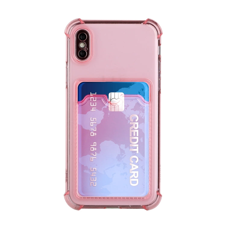For iPhone X / XS TPU Dropproof Protective Back Case with Card Slot