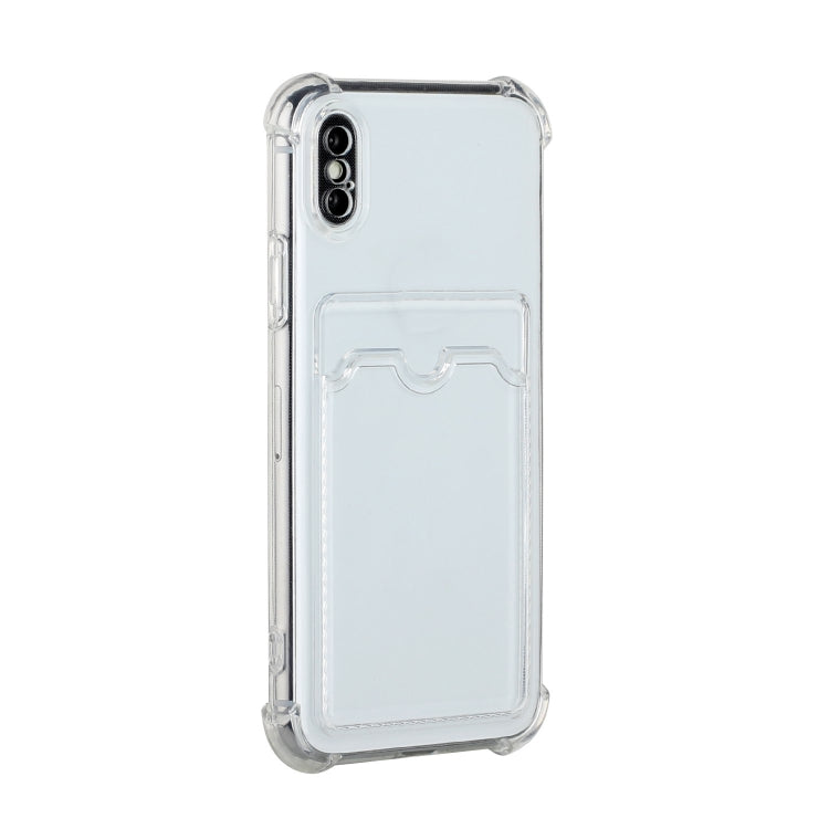 For iPhone X / XS TPU Dropproof Protective Back Case with Card Slot