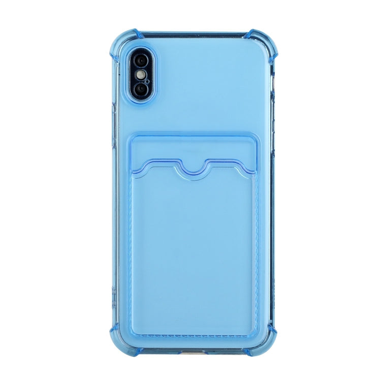 For iPhone X / XS TPU Dropproof Protective Back Case with Card Slot