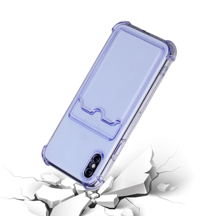 For iPhone X / XS TPU Dropproof Protective Back Case with Card Slot