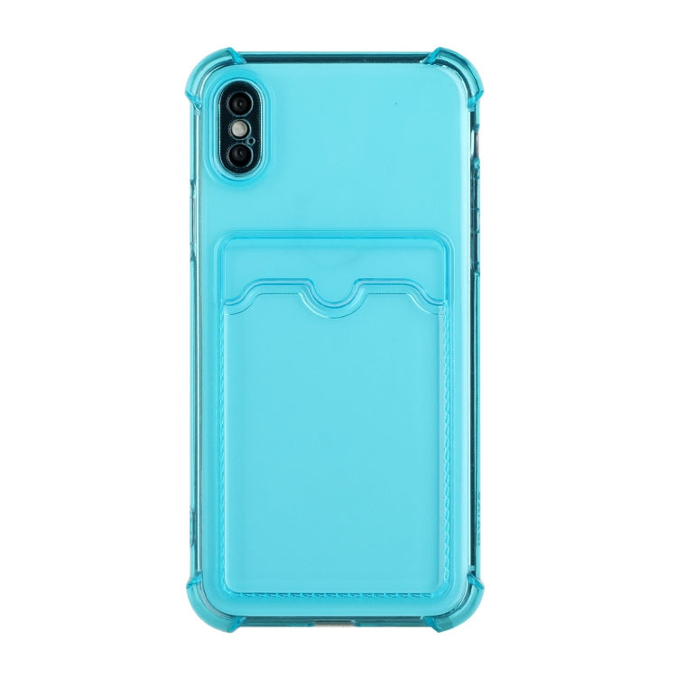For iPhone X / XS TPU Dropproof Protective Back Case with Card Slot
