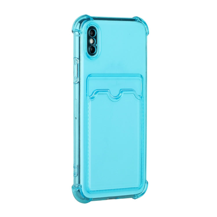 For iPhone X / XS TPU Dropproof Protective Back Case with Card Slot