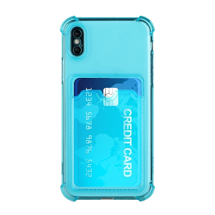 For iPhone X / XS TPU Dropproof Protective Back Case with Card Slot