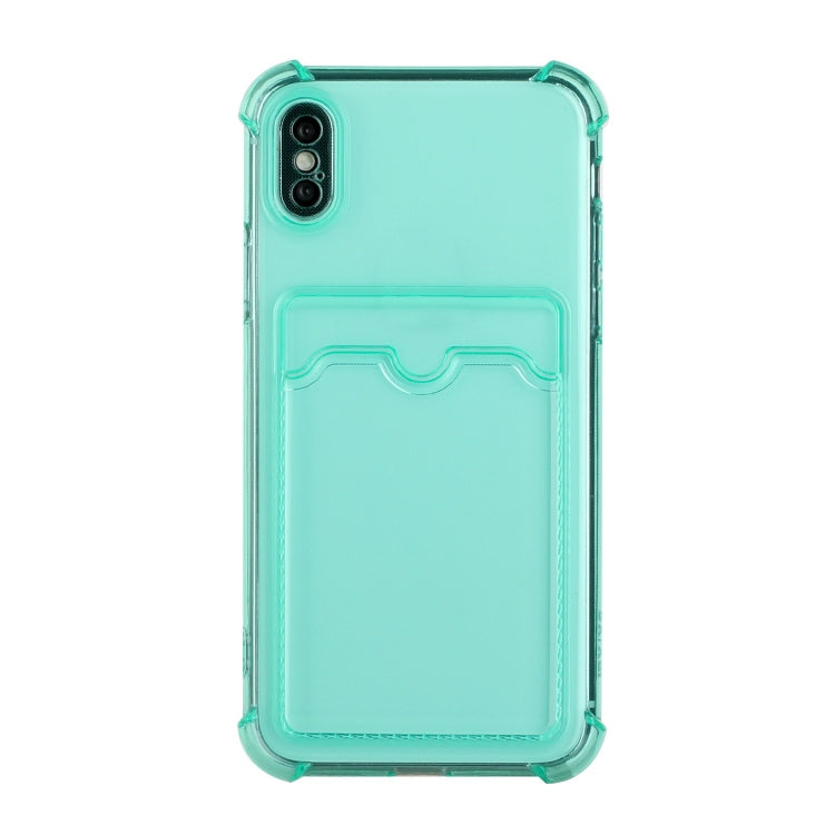 For iPhone X / XS TPU Dropproof Protective Back Case with Card Slot
