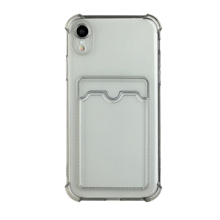 For iPhone XR TPU Dropproof Protective Back Case with Card Slot