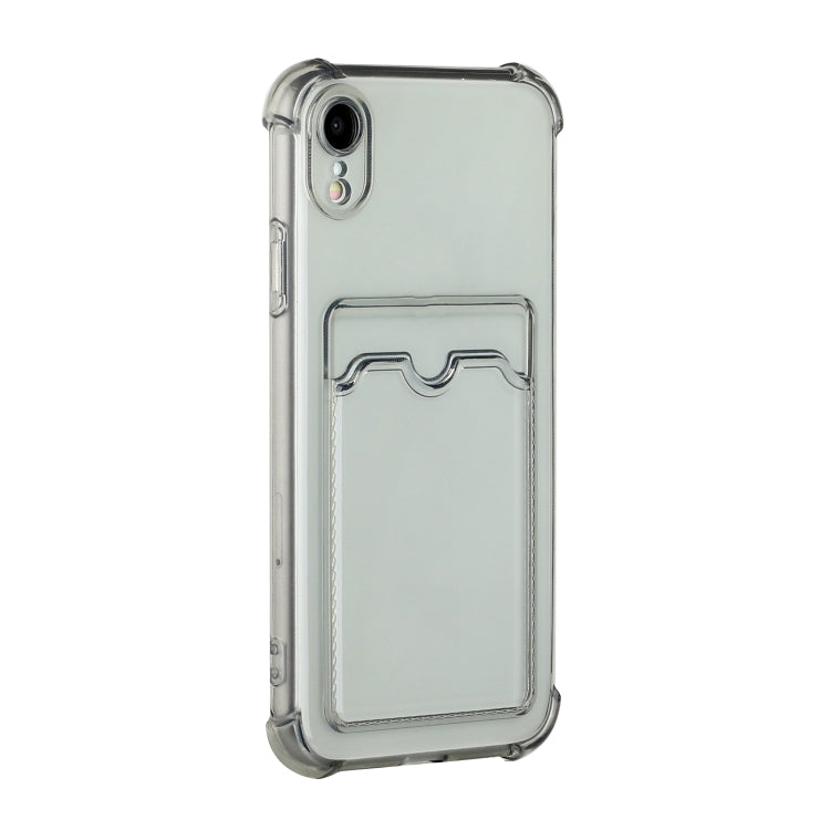 For iPhone XR TPU Dropproof Protective Back Case with Card Slot