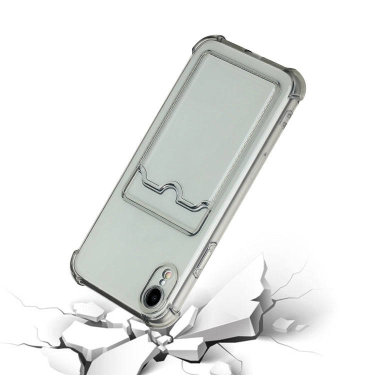 For iPhone XR TPU Dropproof Protective Back Case with Card Slot