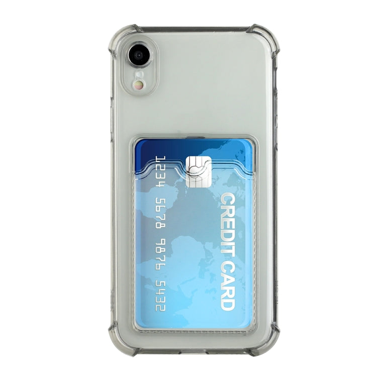 For iPhone XR TPU Dropproof Protective Back Case with Card Slot