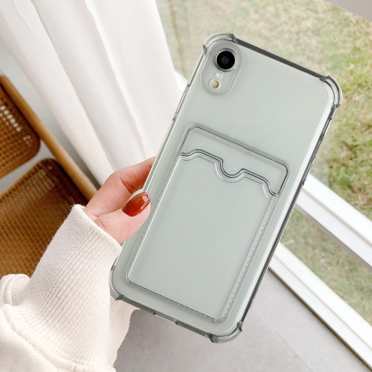 For iPhone XR TPU Dropproof Protective Back Case with Card Slot