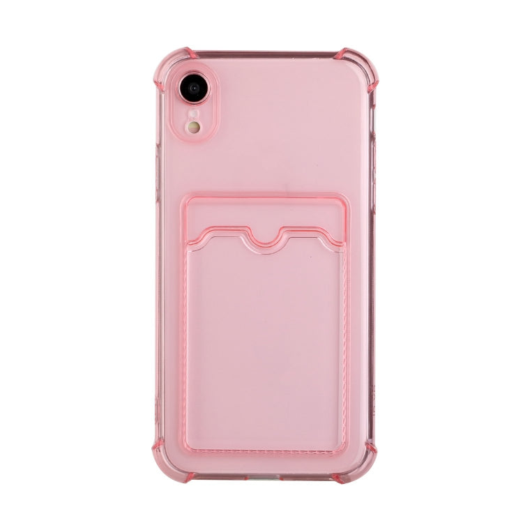 For iPhone XR TPU Dropproof Protective Back Case with Card Slot