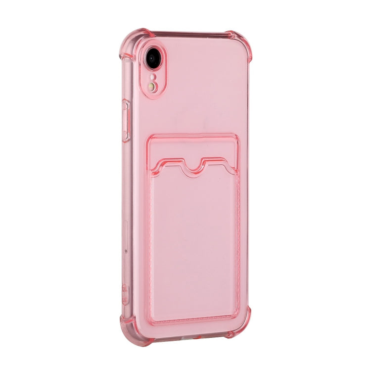 For iPhone XR TPU Dropproof Protective Back Case with Card Slot
