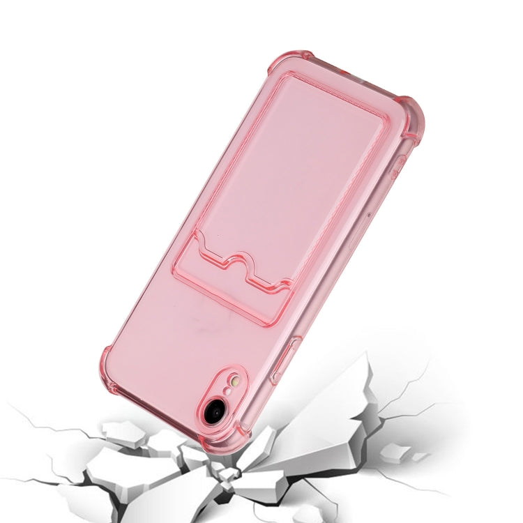 For iPhone XR TPU Dropproof Protective Back Case with Card Slot