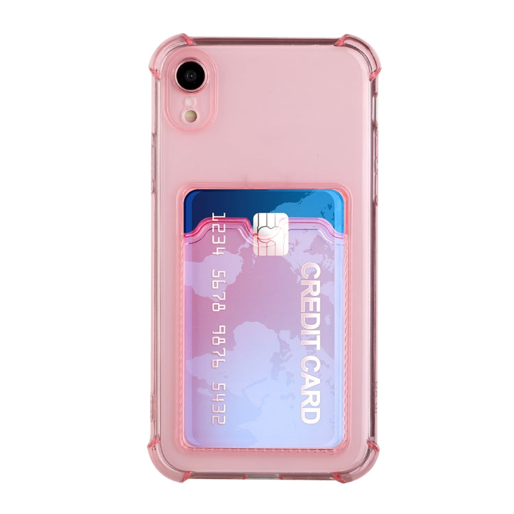 For iPhone XR TPU Dropproof Protective Back Case with Card Slot