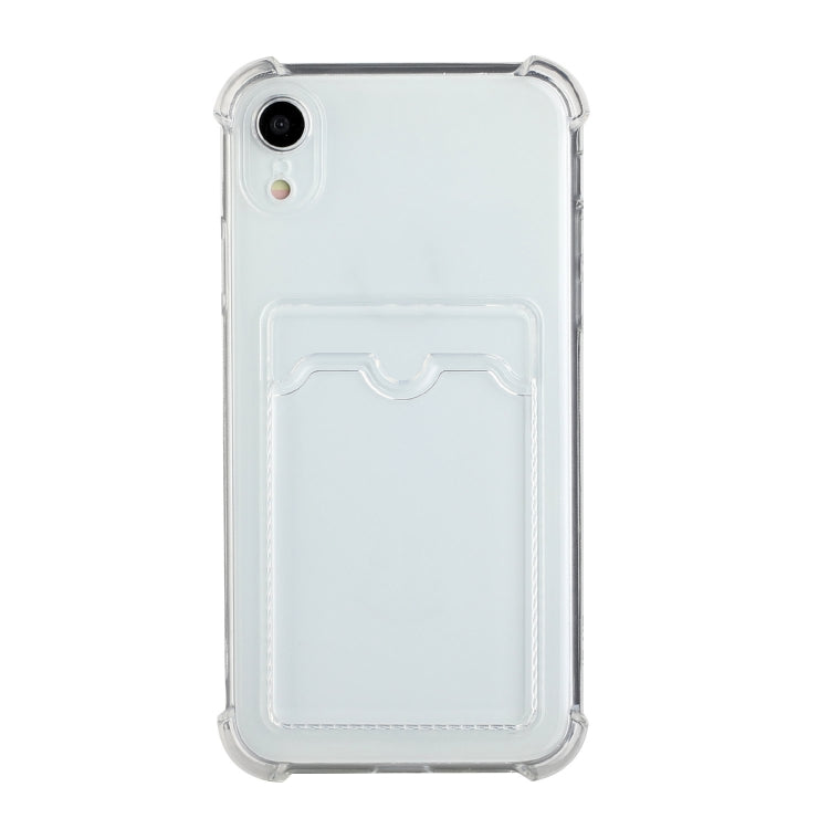 For iPhone XR TPU Dropproof Protective Back Case with Card Slot