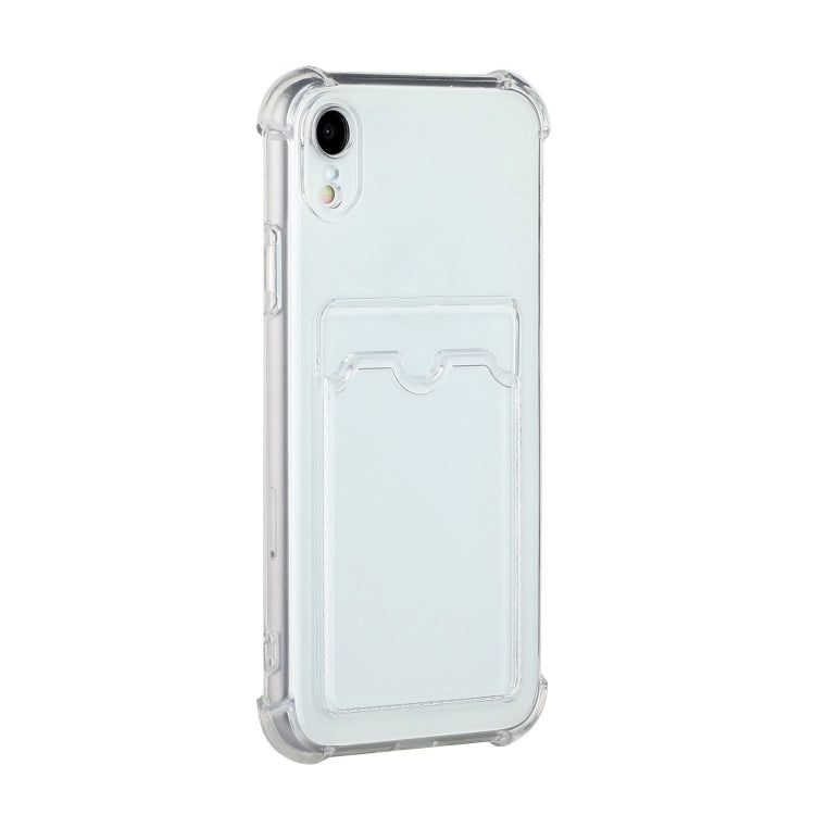 For iPhone XR TPU Dropproof Protective Back Case with Card Slot