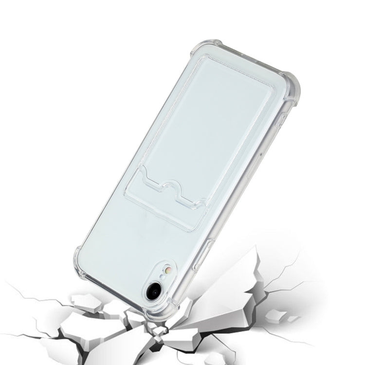 For iPhone XR TPU Dropproof Protective Back Case with Card Slot