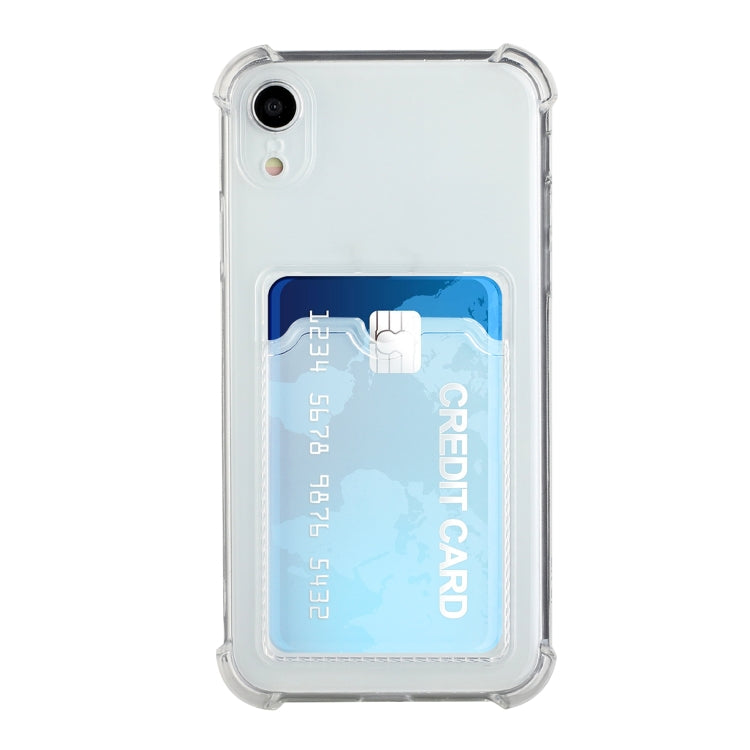 For iPhone XR TPU Dropproof Protective Back Case with Card Slot