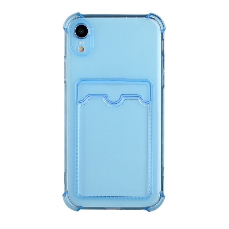 For iPhone XR TPU Dropproof Protective Back Case with Card Slot