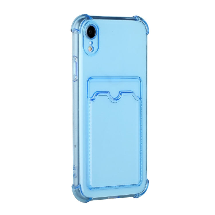 For iPhone XR TPU Dropproof Protective Back Case with Card Slot