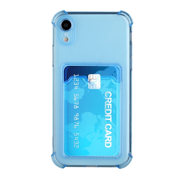 For iPhone XR TPU Dropproof Protective Back Case with Card Slot