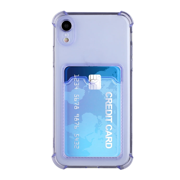 For iPhone XR TPU Dropproof Protective Back Case with Card Slot