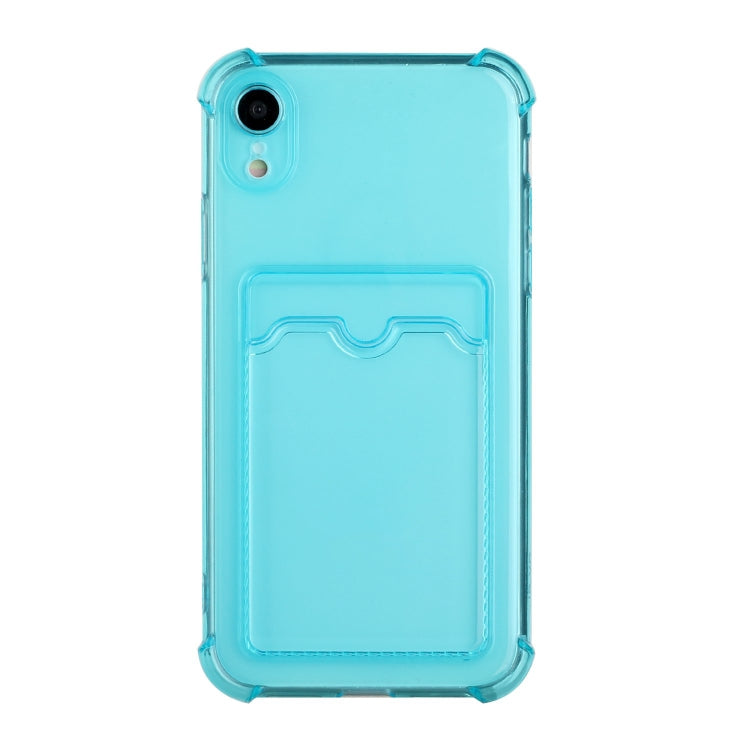 For iPhone XR TPU Dropproof Protective Back Case with Card Slot