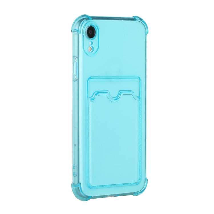 For iPhone XR TPU Dropproof Protective Back Case with Card Slot