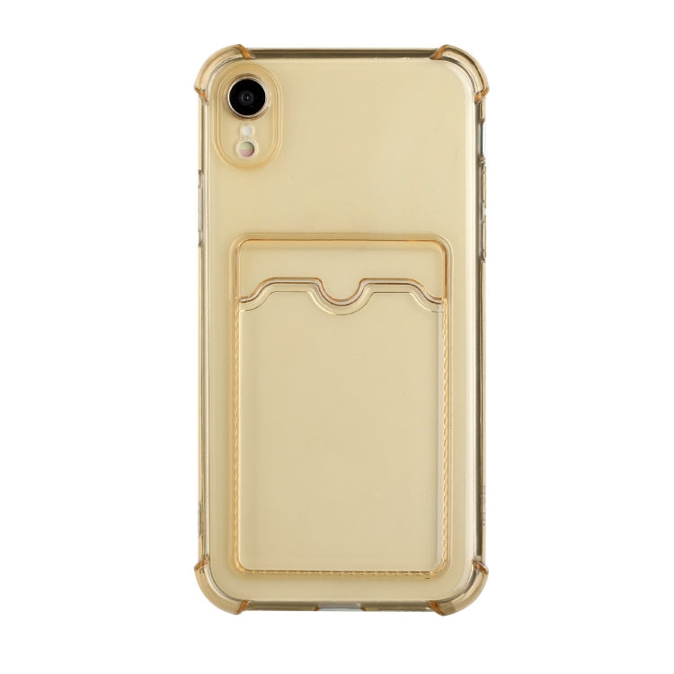 For iPhone XR TPU Dropproof Protective Back Case with Card Slot