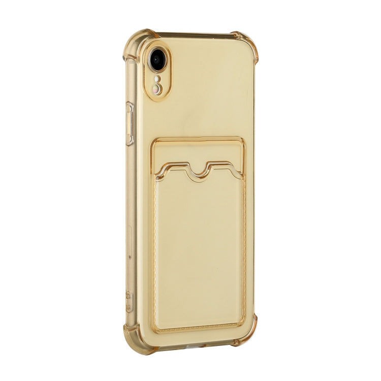 For iPhone XR TPU Dropproof Protective Back Case with Card Slot