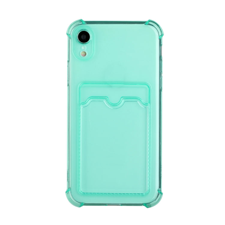 For iPhone XR TPU Dropproof Protective Back Case with Card Slot