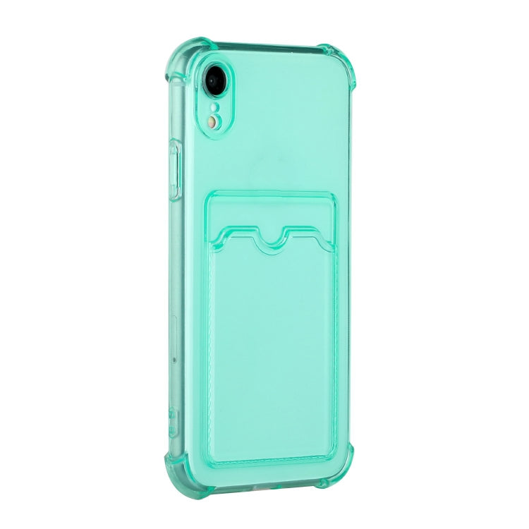 For iPhone XR TPU Dropproof Protective Back Case with Card Slot