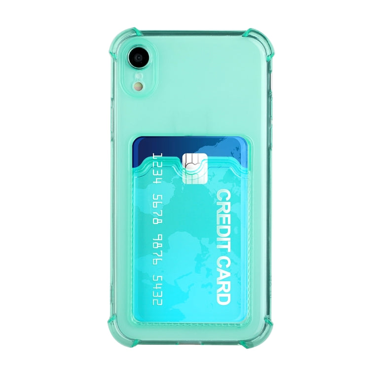 For iPhone XR TPU Dropproof Protective Back Case with Card Slot