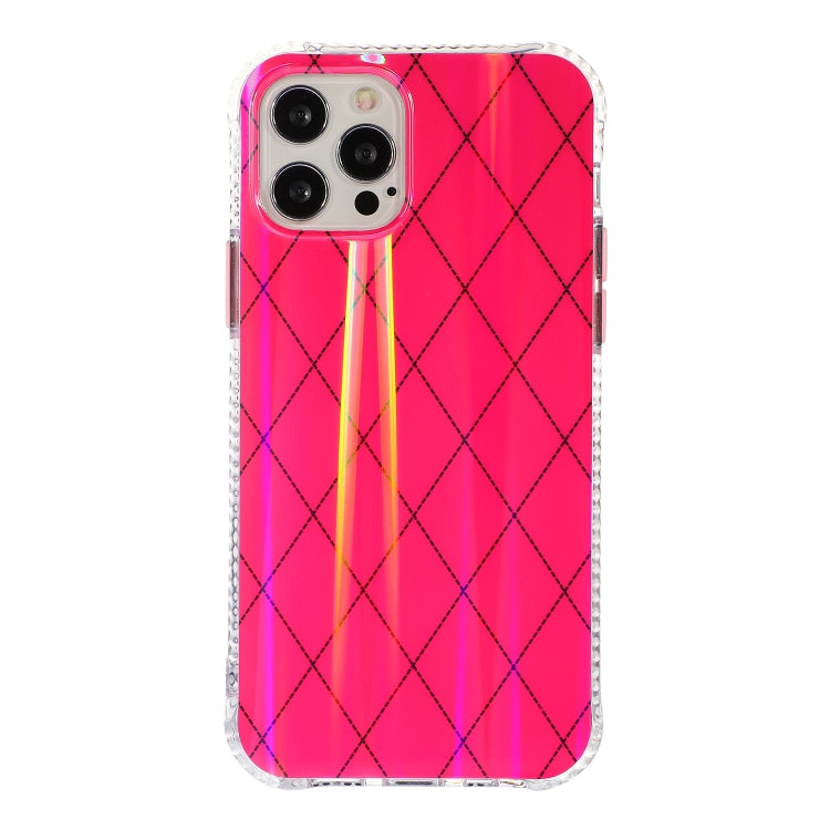 For iPhone 12 mini Laser Aurora Rhombic Grid TPU Protective Case