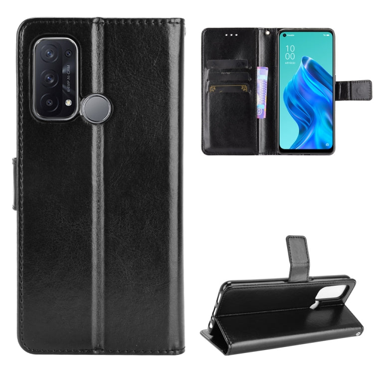 For OPPO Reno5 A Crazy Horse Texture Horizontal Flip Leather Case with Holder & Card Slots & Lanyard