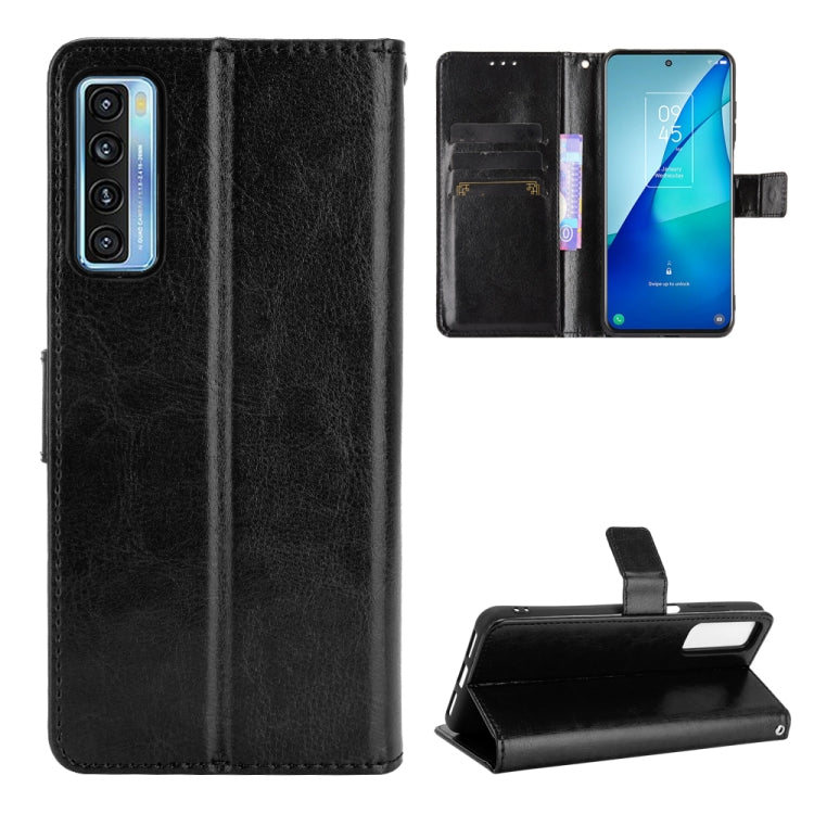 For TCL 20 5G / TCL 20S Crazy Horse Texture Horizontal Flip Leather Case with Holder & Card Slots & Lanyard
