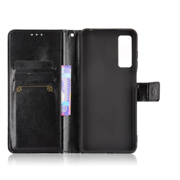 For TCL 20 5G / TCL 20S Crazy Horse Texture Horizontal Flip Leather Case with Holder & Card Slots & Lanyard