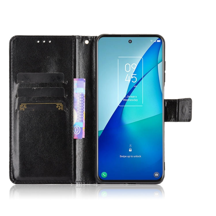 For TCL 20 5G / TCL 20S Crazy Horse Texture Horizontal Flip Leather Case with Holder & Card Slots & Lanyard