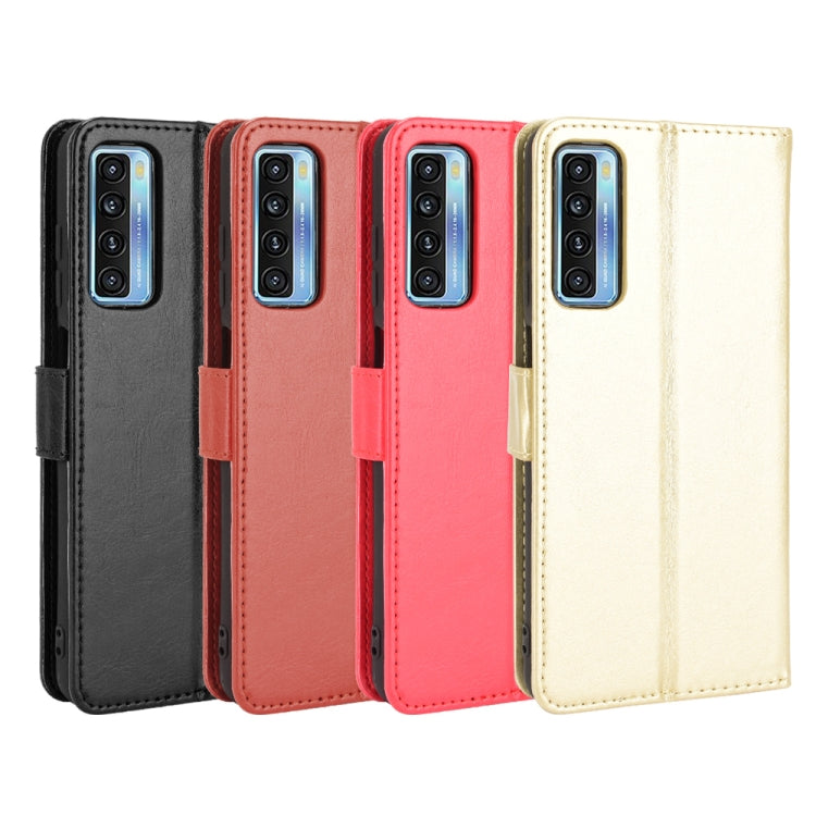 For TCL 20 5G / TCL 20S Crazy Horse Texture Horizontal Flip Leather Case with Holder & Card Slots & Lanyard