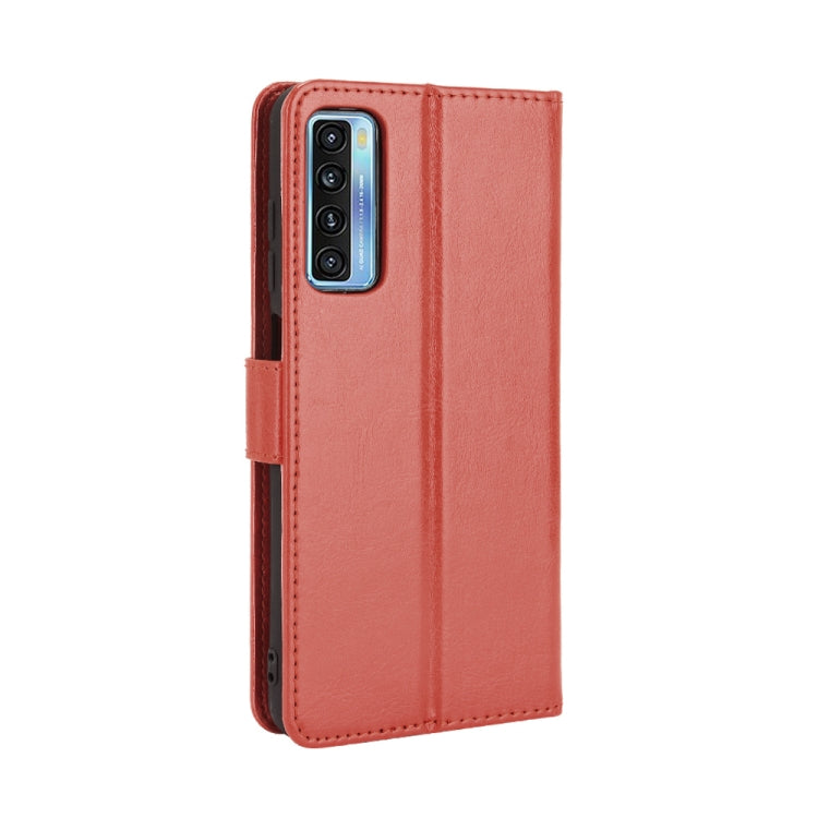 For TCL 20 5G / TCL 20S Crazy Horse Texture Horizontal Flip Leather Case with Holder & Card Slots & Lanyard