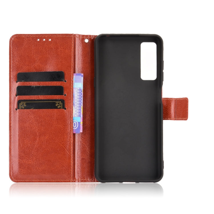 For TCL 20 5G / TCL 20S Crazy Horse Texture Horizontal Flip Leather Case with Holder & Card Slots & Lanyard
