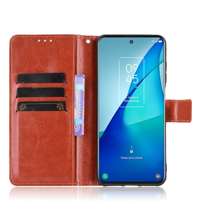 For TCL 20 5G / TCL 20S Crazy Horse Texture Horizontal Flip Leather Case with Holder & Card Slots & Lanyard