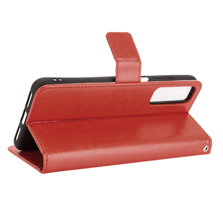 For TCL 20 5G / TCL 20S Crazy Horse Texture Horizontal Flip Leather Case with Holder & Card Slots & Lanyard