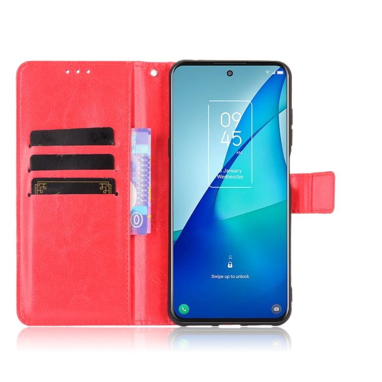 For TCL 20 5G / TCL 20S Crazy Horse Texture Horizontal Flip Leather Case with Holder & Card Slots & Lanyard