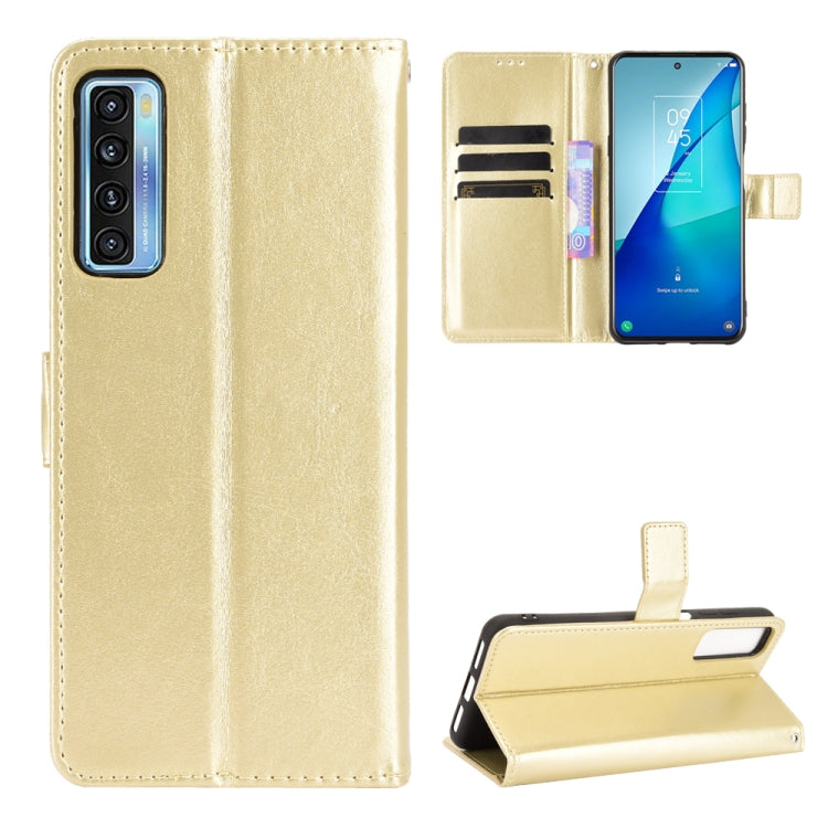 For TCL 20 5G / TCL 20S Crazy Horse Texture Horizontal Flip Leather Case with Holder & Card Slots & Lanyard