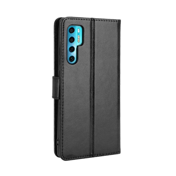 For TCL 20 Pro 5G Crazy Horse Texture Horizontal Flip Leather Case with Holder & Card Slots & Lanyard