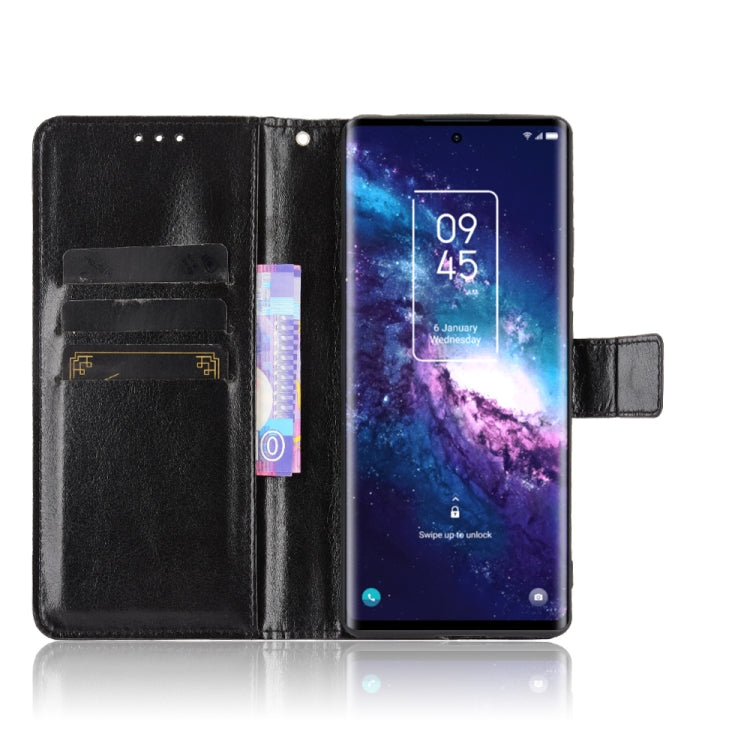 For TCL 20 Pro 5G Crazy Horse Texture Horizontal Flip Leather Case with Holder & Card Slots & Lanyard