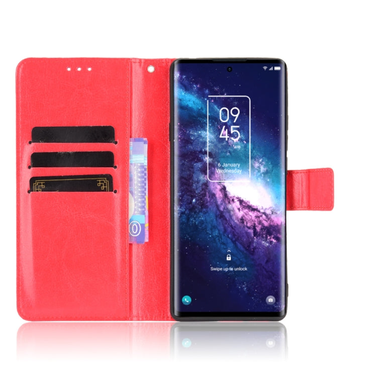 For TCL 20 Pro 5G Crazy Horse Texture Horizontal Flip Leather Case with Holder & Card Slots & Lanyard